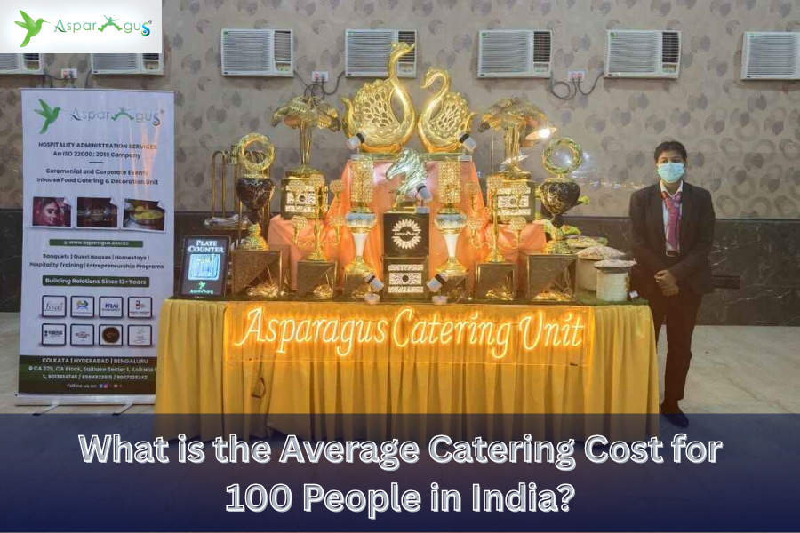 What is the Average Catering Cost for 100 People in India?